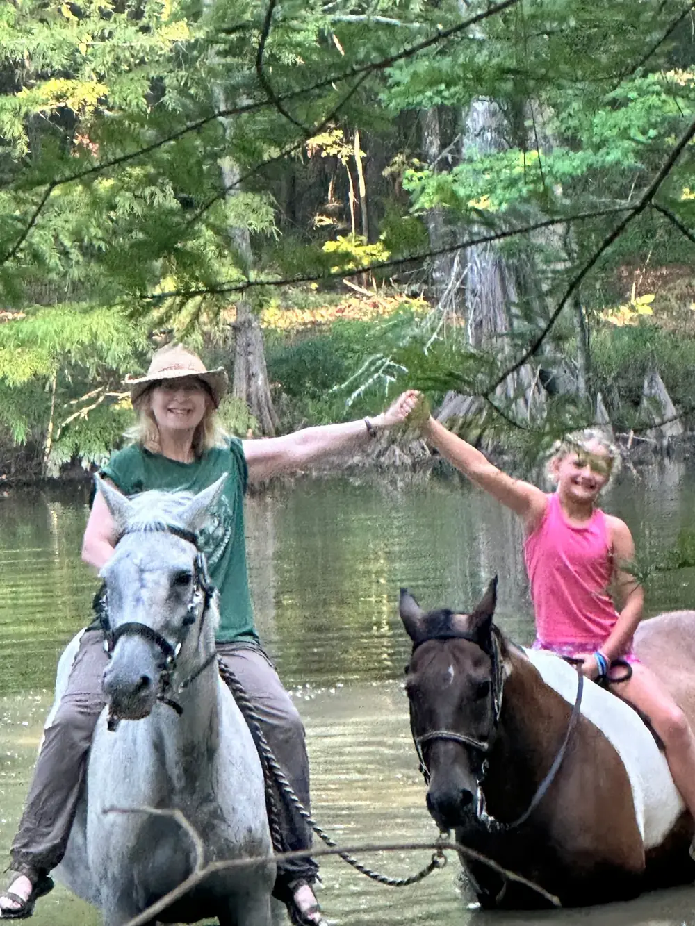 Out among the cypress knees.