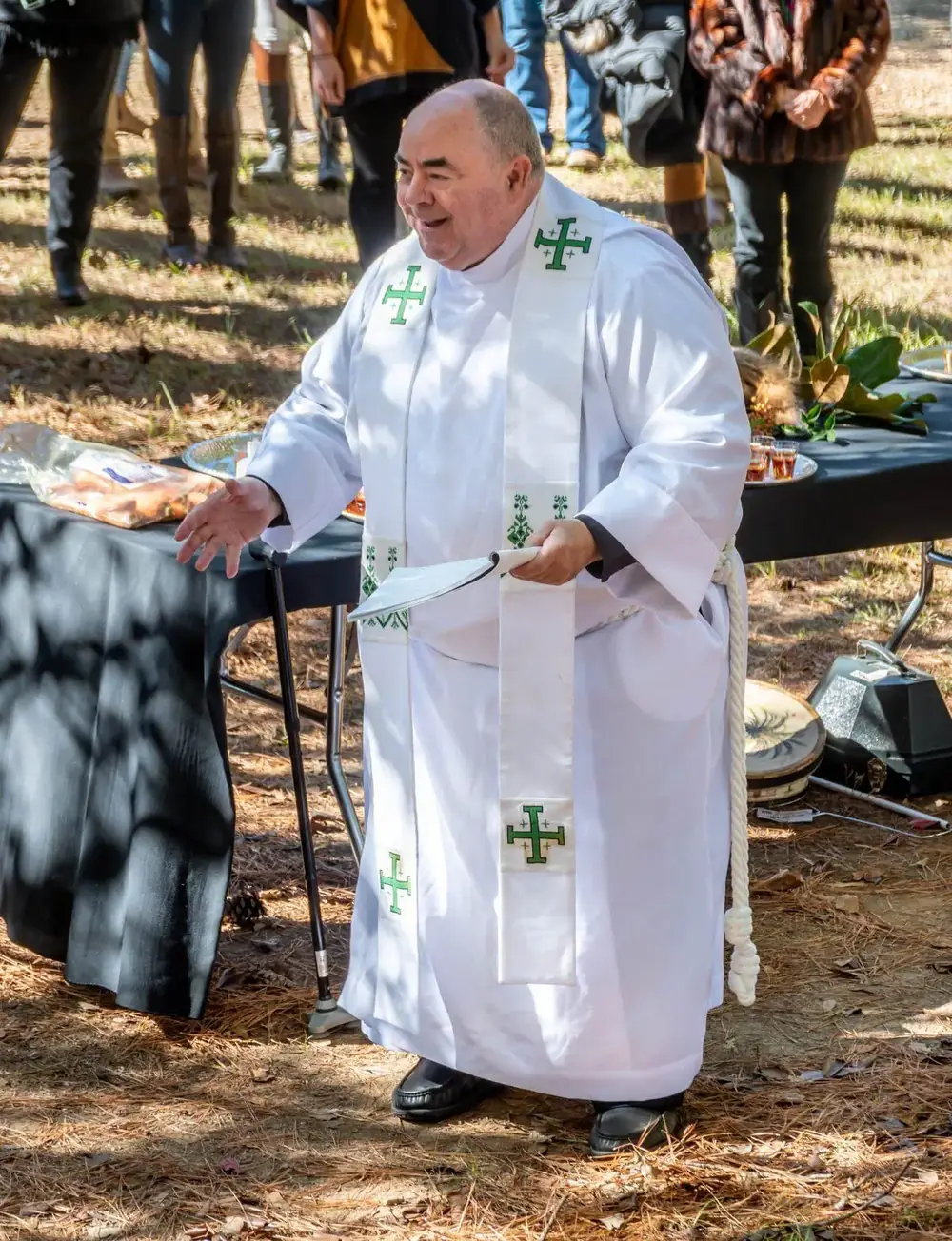 Father Kevin at the blessing.